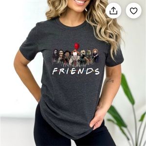 NWOT Horror Characters FRIENDS Tee